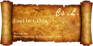 Cselle Lilla névjegykártya