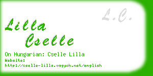 lilla cselle business card